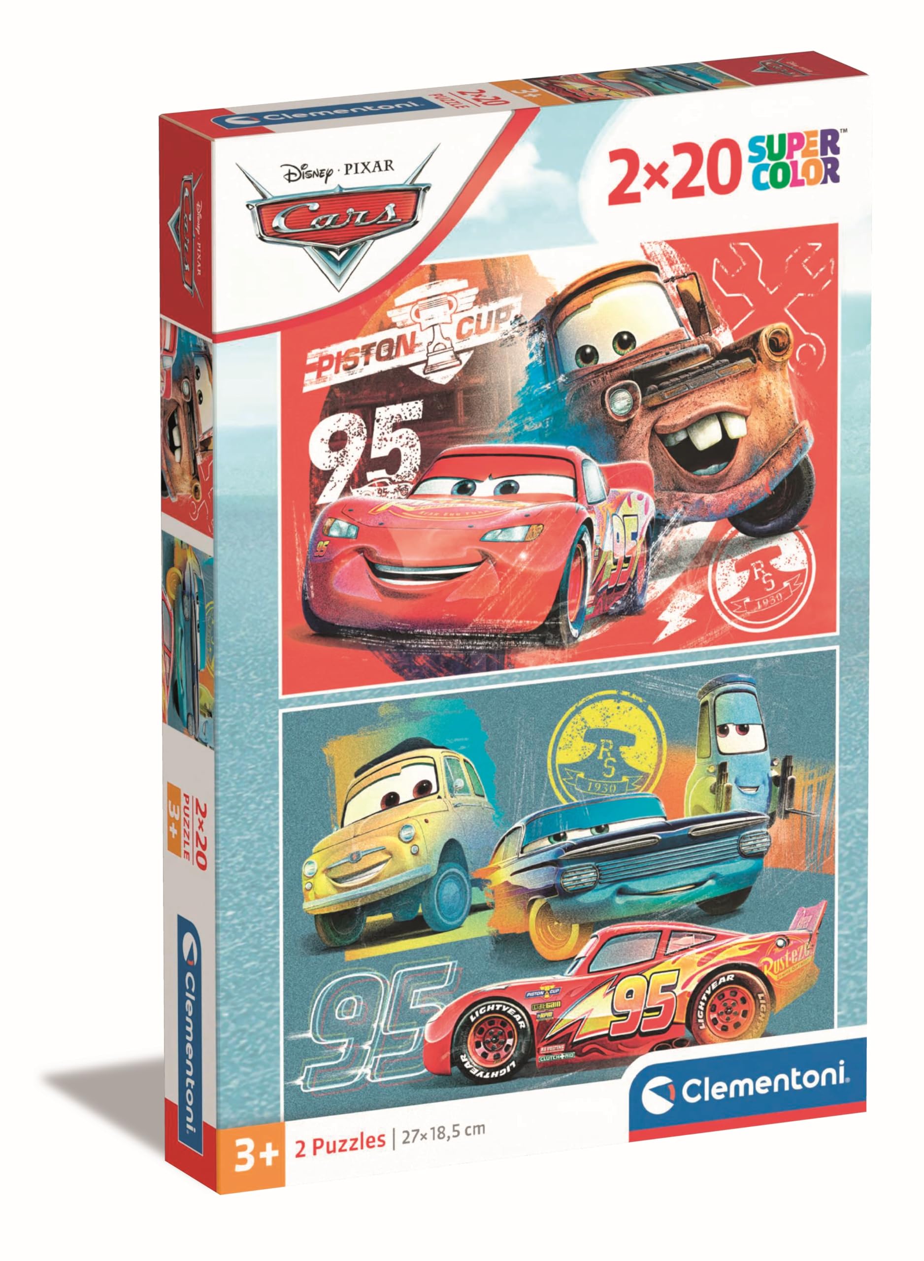 Disney/Pixar　カーズ　PG-18 12/20 Clementoni 24808 Disney Cars Jigsaw 2 20 Pieces-Supercolor